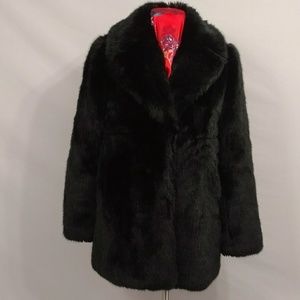 Silky Soft Zara Black Faux Fur Jacket Teddy Coat S